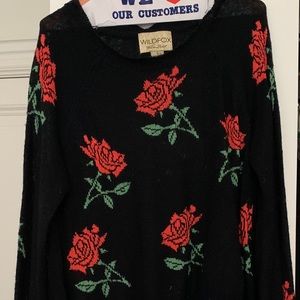 Wildfox Black Rose Sweater